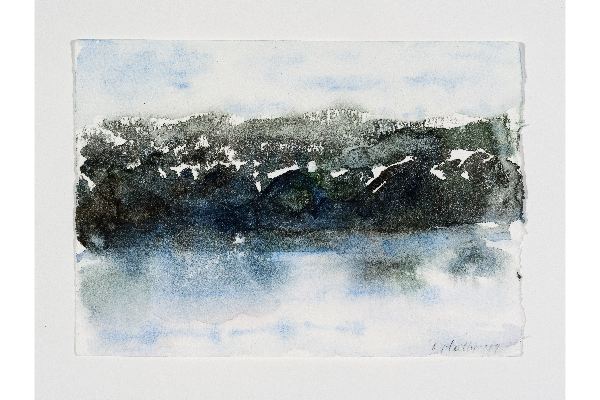 Making Space XIX, watercolour on Saint Armand, 7x5 in.